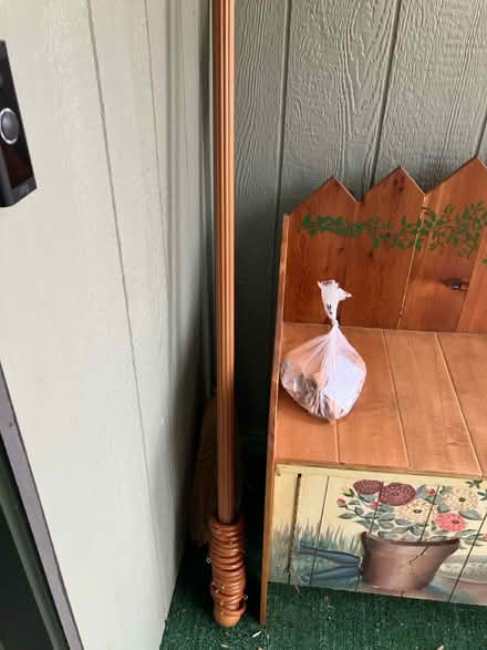 Photo of free 6’ wooden curtain rod with hardware (The colony) #1