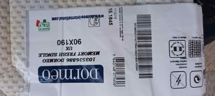 Photo of free Single divan bed, mattress & headboard.. (Simmondley SK13) #4