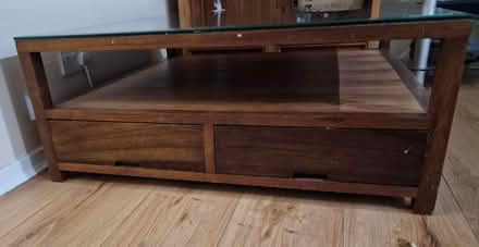 Photo of free Glass top wooden coffee table (GU249DU) #1