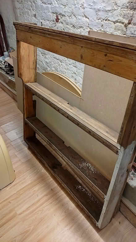 Photo of free Well used pine wall rack (Old Isleworth) #1