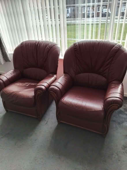 Photo of free Leather armchairs (Leighswood WS9) #1