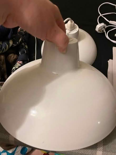 Photo of free Metal ceiling lamp shades x2 (Polegate BN24) #2