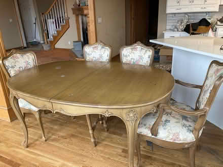 Photo of free Formal Dining room table and chairs (Lenexa- Shawnee Mission Park) #1