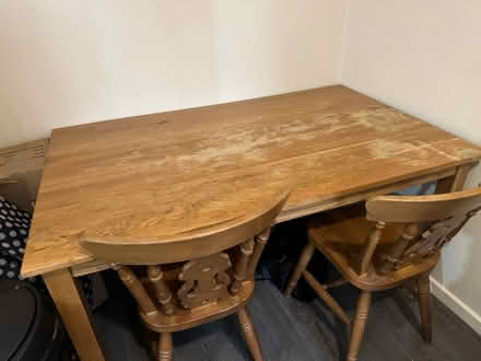 Photo of free Wooden dining table with chairs (Gillot road B16) #4