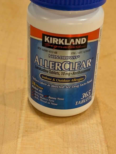 Photo of free 2 bottles Allerclear antihistamine (Menands, off Van Renss. Blvd.) #1