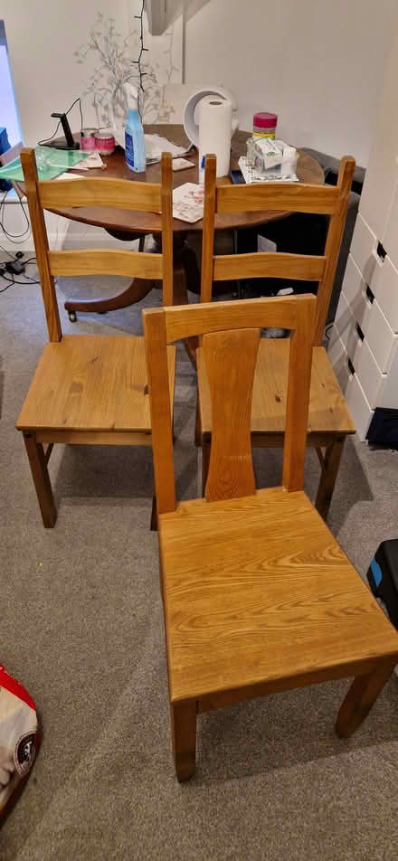 Photo of free Dining table and three chairs (Reigate) #1