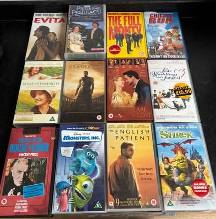 Photo of free 12 VHS Movie Tapes (Wigston Magna) #1