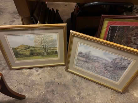 Photo of free 2 art pictures in wooden frames (St Cross, Winchester) #1