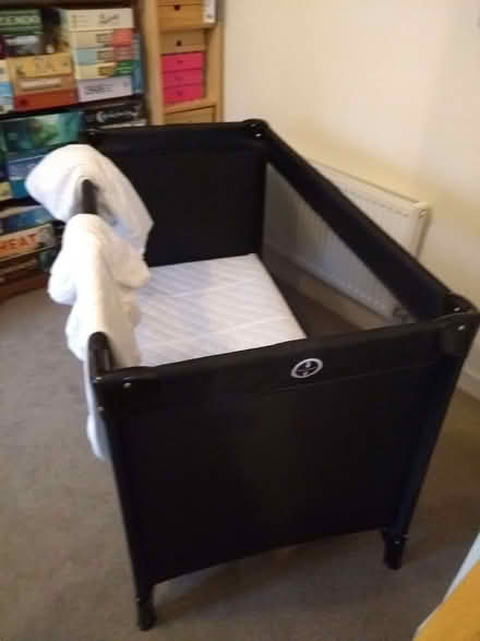 Photo of free large sturdy travel cot, additional mattress & protector (Oxford-Freegle CGA OX2) #2