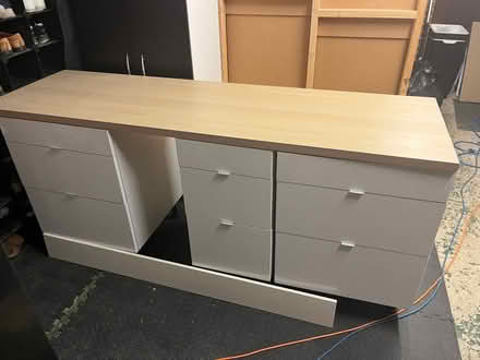 Photo of free 3 white IKEA kitchen units, each with 3 drawers and worktop (Dane Mead RG24) #1