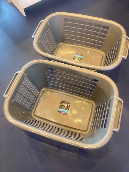 Photo of free 2 large (40l) washing baskets (Carmel, caernarfon, LL54) #1