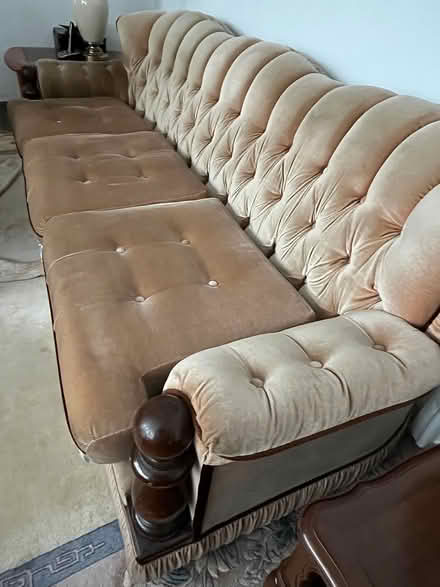 Photo of free Velvet arm chair and sofa (South Etobicoke) #2