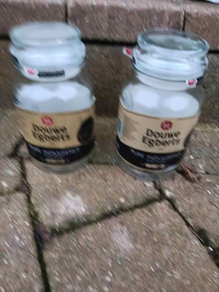 Photo of free 7 Large empty washed Dowe Egbert coffee jars (Fords Farm RG30) #1