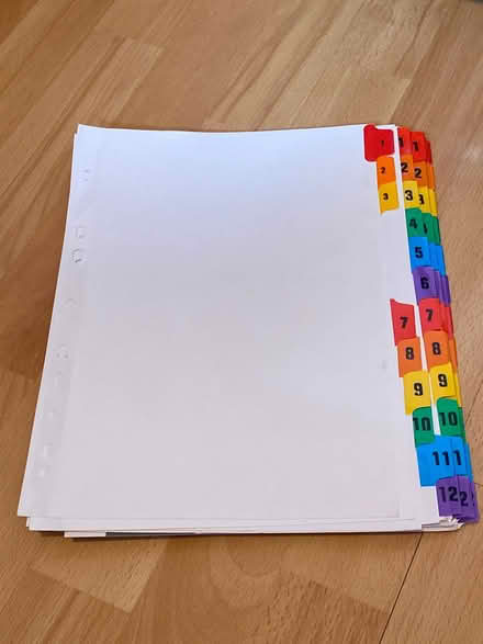 Photo of free Dividers for ring binder (Hove Green BN3) #1