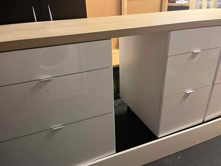 Photo of free 3 white IKEA kitchen units, each with 3 drawers and worktop (Dane Mead RG24) #4