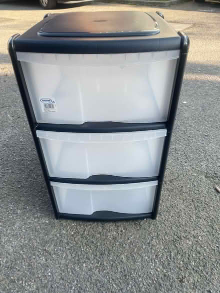 Photo of free Three draw plastic storage unit (Surbiton KT6) #2