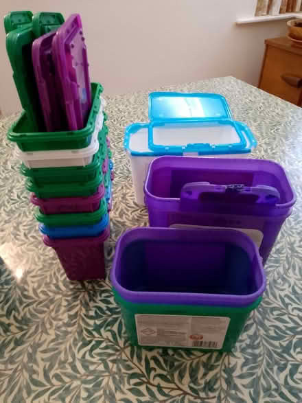 Photo of free Empty plastic wash powder boxes & some lids (Penn Hill BH14) #1