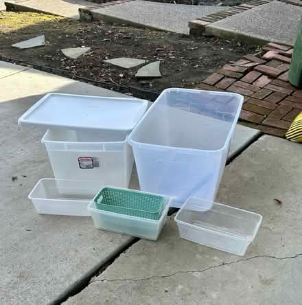 Photo of free Plastic storage containers (Lawrence and Pruneridge) #1