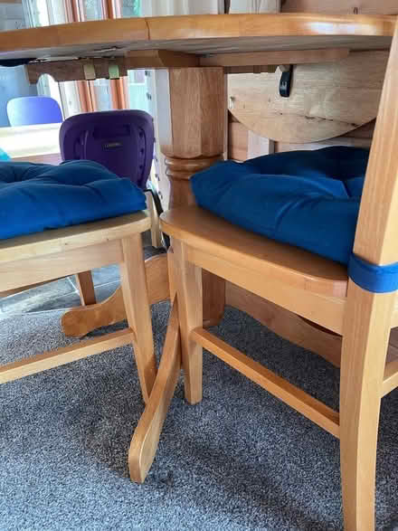 Photo of free Circular Wooden Table With Two Chairs (Darley Hillside DE4) #2