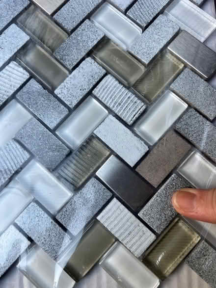 Photo of free Single sheet of herringbone mosaic tiles (Wimbledon Village SW19) #2