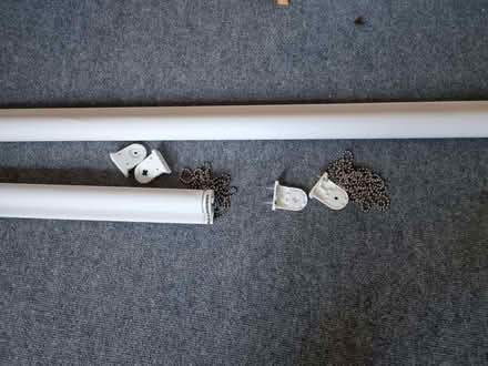 Photo of free Two plain white roller blinds and fixings. (Lakeside LA12) #1