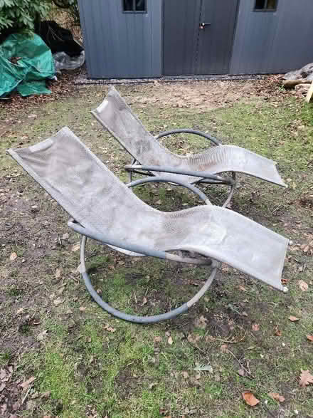 Photo of free 2x Garden loungers (Wood Lanes SK10) #2