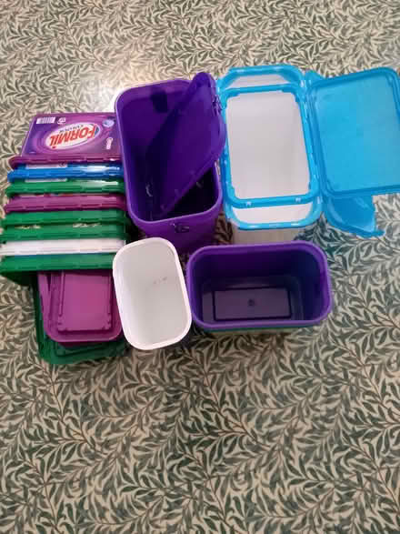 Photo of free Empty plastic wash powder boxes & some lids (Penn Hill BH14) #2