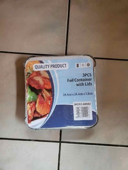 Photo of free Foil containers x3 with card lid unopened (Caversham RG4) #1