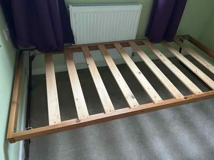 Photo of free Pine trundle bed no mattresses (Claygate KT10) #1