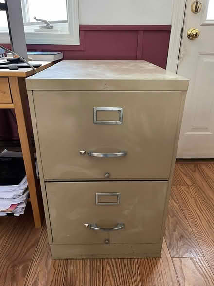 Photo of free 2 drawer metal filing cabinet (Concord) #1