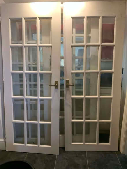 Photo of free Two white glass doors (Burbage SK17) #1