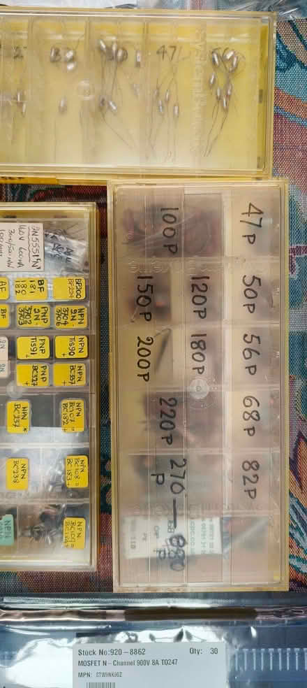 Photo of free Electronic components: transistors, resistors, caps etc. (Surrenden BN1) #2