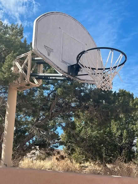 Photo of free Backboard, hoop, mounting hardware (Bernalillo) #1