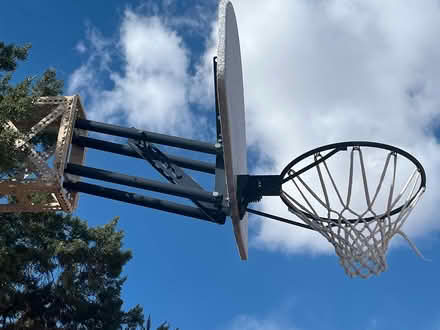 Photo of free Backboard, hoop, mounting hardware (Bernalillo) #2