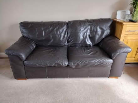 Photo of free Next leather sofa bed (Horton Heath SO50) #3