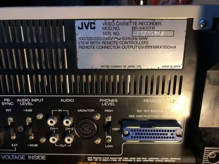 Photo of free Vintage JVC VHS Recorder BR-6400TR (Dereham Rd area NR2) #3