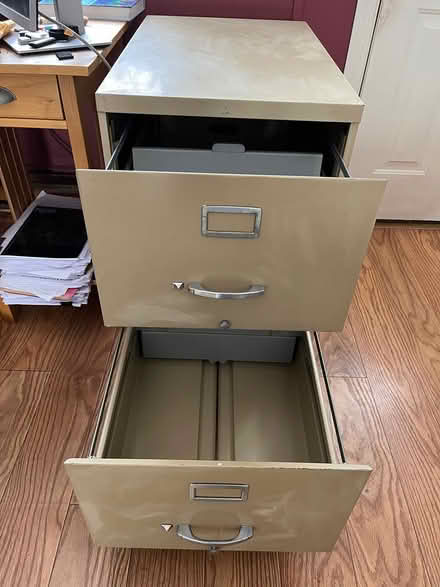 Photo of free 2 drawer metal filing cabinet (Concord) #2