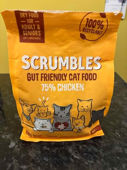 Photo of free Scrumbles chicken flavour cat food (Oughtibridge S35) #1