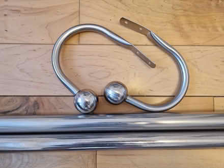 Photo of free Chrome curtain rod and pair of curtain holds (Southgate N14) #3