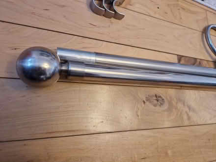 Photo of free Chrome curtain rod and pair of curtain holds (Southgate N14) #2