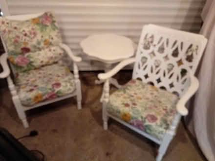 Photo of free Fireside chairs & table (Horsham, near Bennetts Field) #1