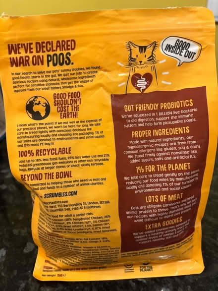 Photo of free Scrumbles chicken flavour cat food (Oughtibridge S35) #2