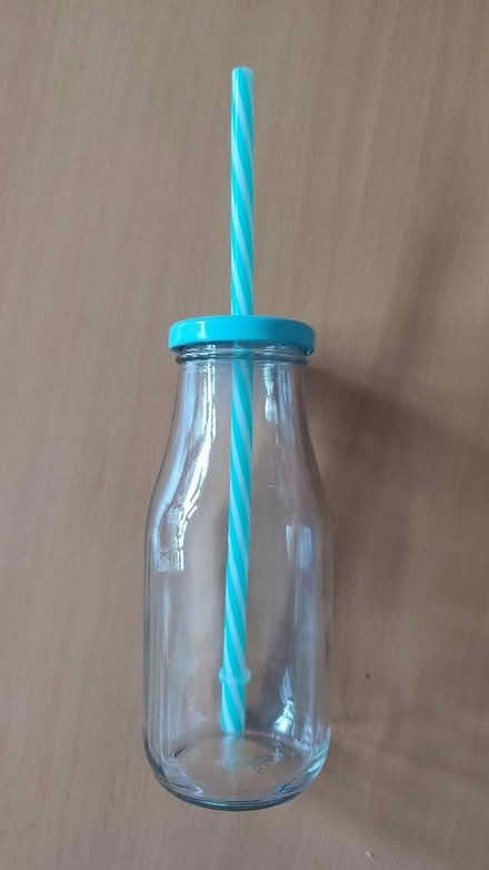 Photo of free Glass drinks bottle with straw (Earlsdon CV5) #1
