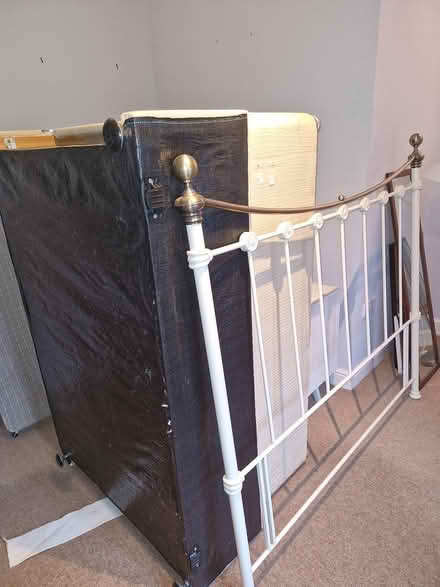 Photo of free King size bed base and head board (Chirk LL14) #1