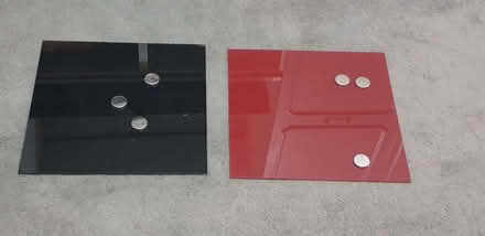 Photo of free notice boards IKEA 2x (40x40 cm) black and red with magnets (Manor Park S2) #1