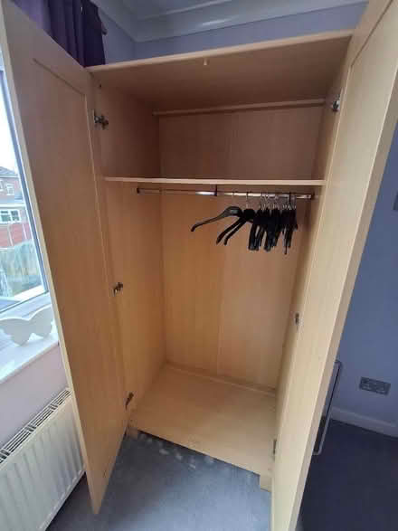 Photo of free Beech Double Wardrobe (Woolston WA1) #2