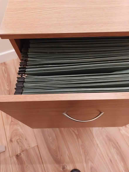 Photo of free 2 drawer wood filing cabinet (Bancroft MK13) #2