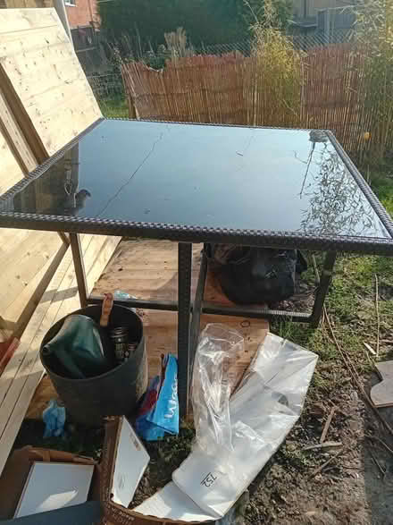 Photo of free Glass garden table (LE77AD) #2