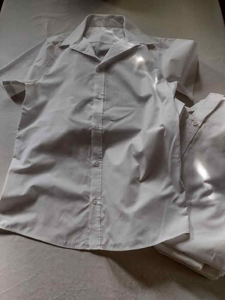 Photo of free White shirt sleeve school shirts age 14/15 (Ashton-U-Lyne OL6) #1