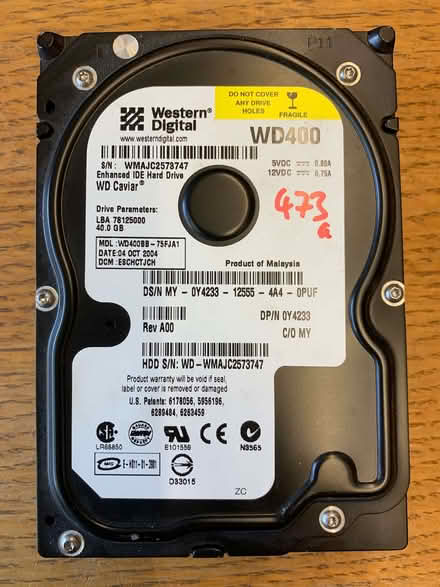 Photo of free Western Digital WD400 40GB (Walton Manor OX2) #1